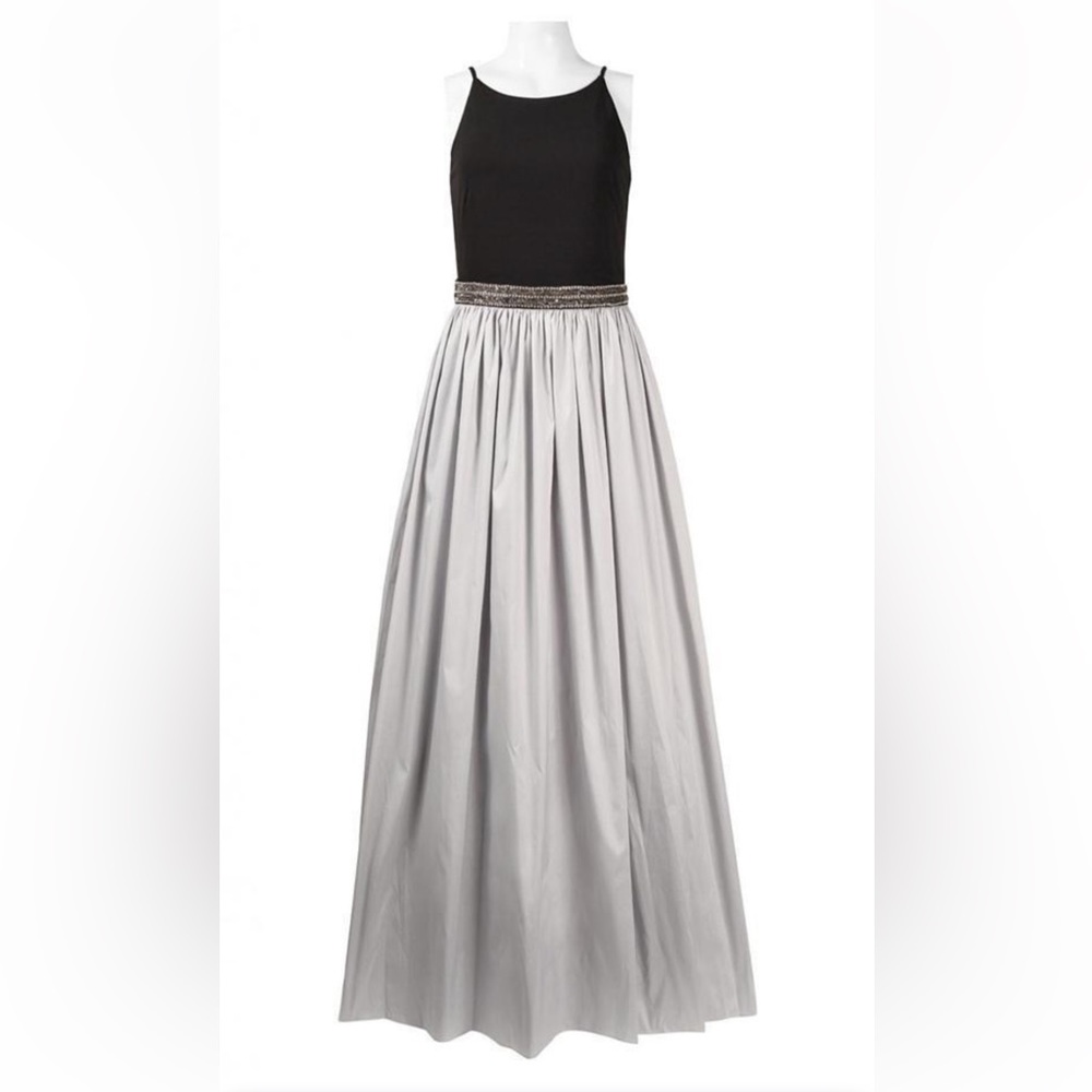 Aidan Mattox Embellished Jersey Taffeta Ballgown w pockets Size 10 NWT